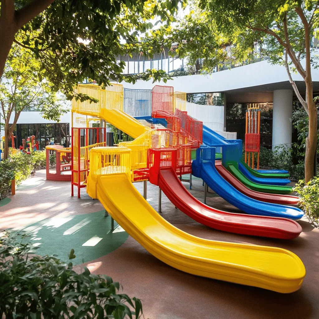 Los parques de juegos son lugares donde los niños pueden jugar y aprender. Aquí, los pequeños pueden correr, saltar y usar su imaginación. Jugar al aire libre es esencial para su desarrollo. Los niños mejoran su fuerza, equilibrio y coordinación. Además, pueden hacer amigos y aprender a trabajar en equipo.