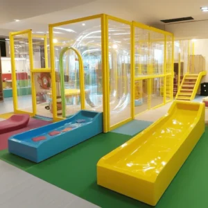 Los parques infantiles cubiertos son espacios divertidos donde los niños pueden jugar sin preocuparse del clima. Estos parques ofrecen un refugio seguro y emocionante.