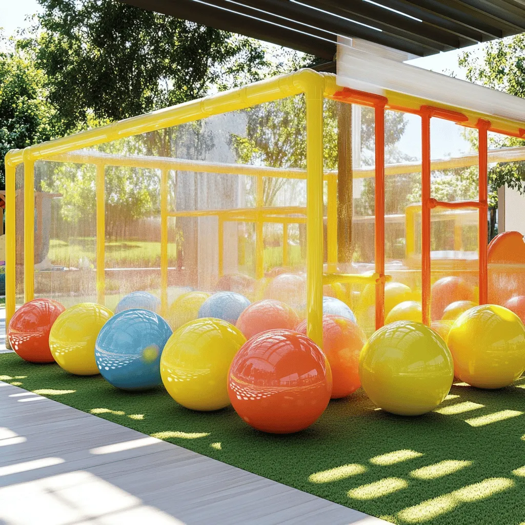 Un parque de bolas es un espacio lleno de bolas suaves y coloridas. Este lugar es ideal para que los bebés jueguen y se diviertan. Los parques de bolas son seguros y están diseñados para los más pequeños. La estructura del parque de bolas bebé es muy segura. Está hecha de plástico de alta calidad, sin productos químicos dañinos. Estas características hacen del parque un lugar perfecto para jugar.