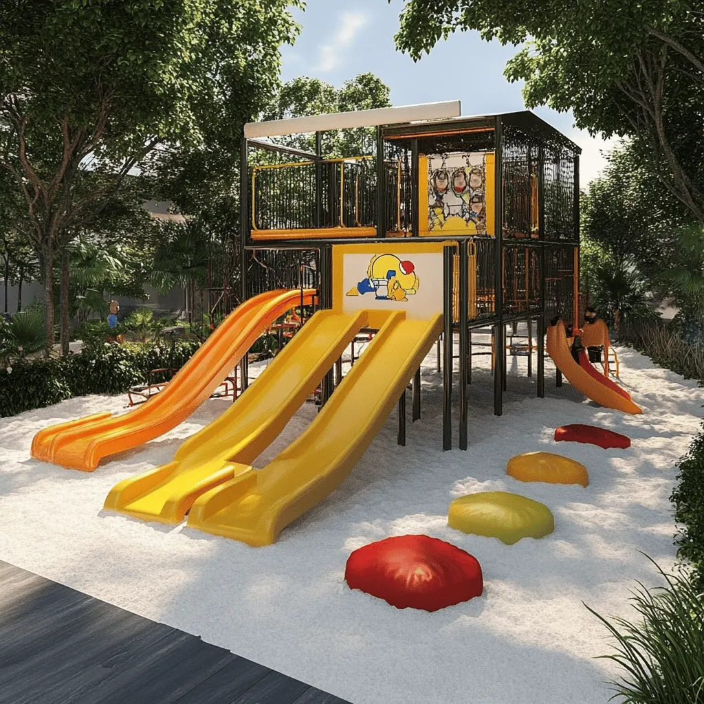 Cuando busco un parque de juegos, siempre pienso en la seguridad. Un buen parque debe tener equipo que cumpla con todas las normas. Los niños necesitan jugar sin riesgos. Debemos asegurarnos de que todos los elementos sean seguros. La instalación de un parque debe ser revisada frecuentemente para evitar accidentes.