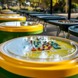 Los parques de juegos de mesa son espacios únicos. Aquí, todos pueden jugar y compartir. Estos lugares tienen mesas grandes y juegos variados. Puedes encontrar ajedrez, tetris y laberintos. Los juegos de mesa mejoran la mente y enseñan a trabajar en equipo.