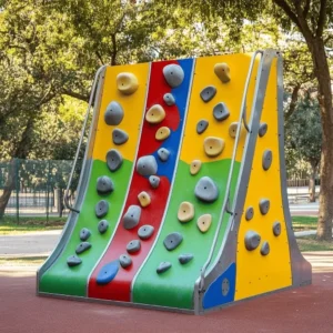 Los rocódromos son estructuras donde los niños pueden escalar. Estas áreas son muy divertidas y seguras. Aquí, los niños pueden aprender y jugar al mismo tiempo. La escalada ayuda a desarrollar habilidades físicas y mentales.