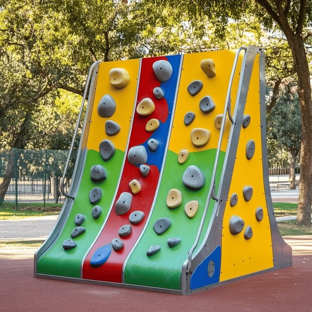 Los rocódromos son estructuras donde los niños pueden escalar. Estas áreas son muy divertidas y seguras. Aquí, los niños pueden aprender y jugar al mismo tiempo. La escalada ayuda a desarrollar habilidades físicas y mentales.