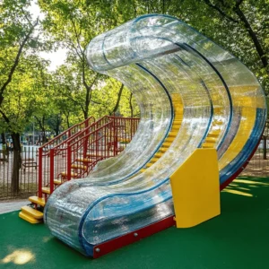 Los toboganes gigantes son emocionantes y divertidos. Se encuentran en parques acuáticos y atraen a muchos visitantes. Estos toboganes son altos y ofrecen una bajada rápida. A cada niño le encanta deslizarse y sentir la adrenalina.