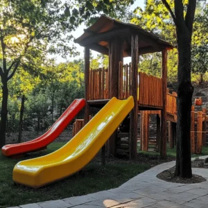 Los parques públicos infantiles son lugares donde los niños pueden jugar, explorar y aprender. Estos espacios están diseñados para ser seguros y divertidos. Muchos tienen columpios, toboganes y áreas para correr. Un buen parque debe tener lugares de sombra y bancos para los padres. Así, todos pueden disfrutar del aire libre.