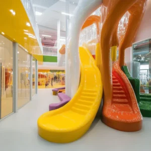 Las salas de juegos infantiles son espacios mágicos. Aquí, los niños pueden explorar, jugar y aprender. Estas áreas están llenas de juegos y actividades. Los niños pueden trepar, deslizarse y hacer amigos nuevos. El juego es esencial para su desarrollo.