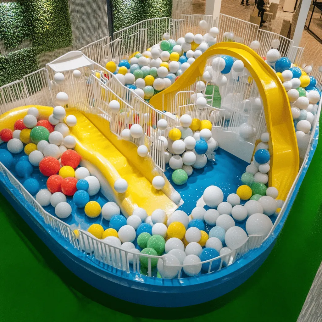 Un parque de bolas es un espacio lleno de diversión. Aquí, los niños juegan y saltan entre muchas bolas de diferentes colores. Este lugar es seguro y ofrece mucha emoción. Los parques de bolas tienen estructuras para escalar, toboganes y redes de seguridad. Esto asegura que los pequeños estén protegidos mientras se divierten.
