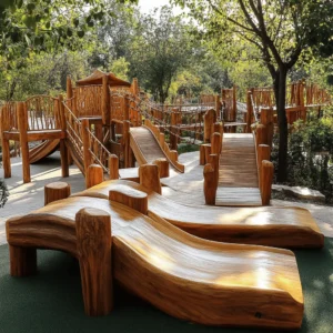 Los parques de madera son espacios únicos. La mezcla de naturaleza y juego atrae a todos. Estos parques ofrecen un diseño hermoso y funcional. Puedes encontrar muchos juegos y áreas para disfrutar. Los parques de madera son seguros y amigables con el medio ambiente.