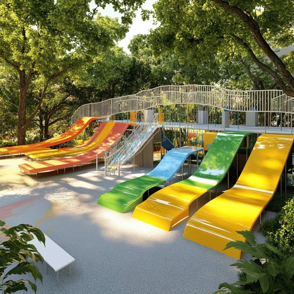 Las áreas de juego en parques son muy importantes. Fomentan la diversión y el aprendizaje en los niños. Jugar al aire libre ayuda a que los niños se muevan, exploren y socialicen. Además, mejora su salud física y emocional.