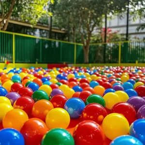 Un parque infantil de bolas es un lugar mágico para los niños. Aquí, los niños saltan, juegan y se divierten sin parar. Este tipo de parque cuenta con una estructura segura y colorida. La base está hecha de un material suave que protege a los pequeños. Además, tiene una red de seguridad alta para evitar caídas.